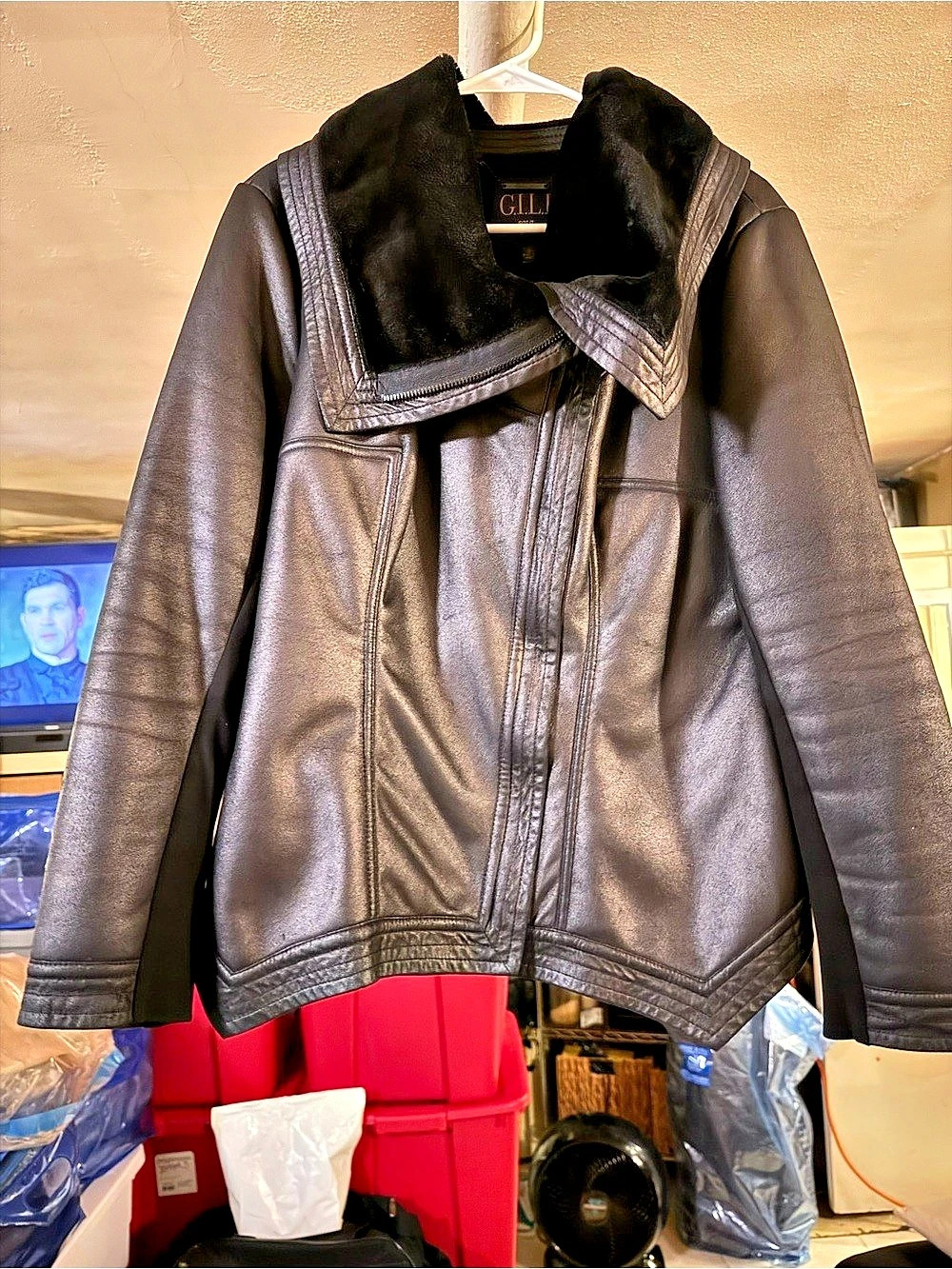 G.I.L.I. Vegan Leather Jacket Black Size Medium